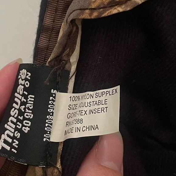 Gore-Tex Ducks Unlimited Camo Hat Cap Thinsulate Insulation 40 gram Insert - Picture 8 of 10